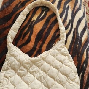 Forever 21 Beige Puffy Crossbody  Bag